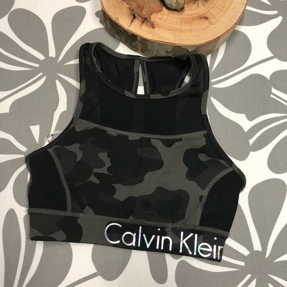 Calvin Klein Performance camo mesh bra - Picture 3 of 5